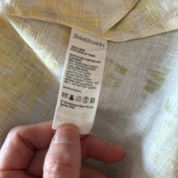 Zimmermann Wonderland Buttoned Yellow Dress - Picture 4 of 4